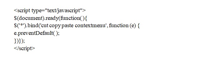 Ch&egrave;n đoạn code chống copy tr&ecirc;n web